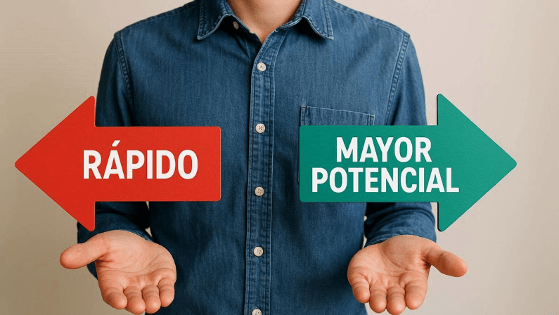 Lo más rápido vs lo de mayor potencial: cómo elegir