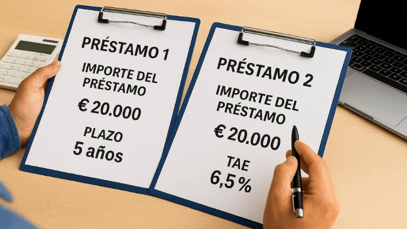 Cómo comparar dos préstamos usando la TAE correctamente (y no dejarte engañar)